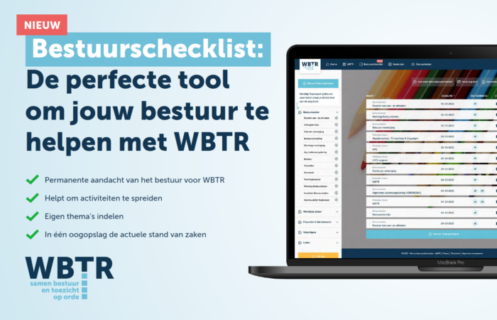 NIEUW. De bestuurschecklist!   