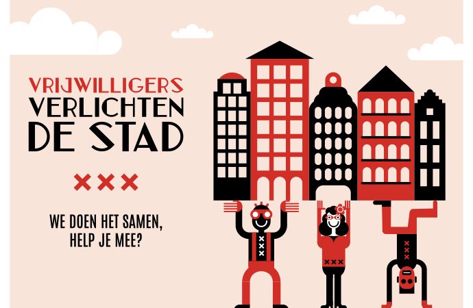 Vrijwilligers verlichten de stad